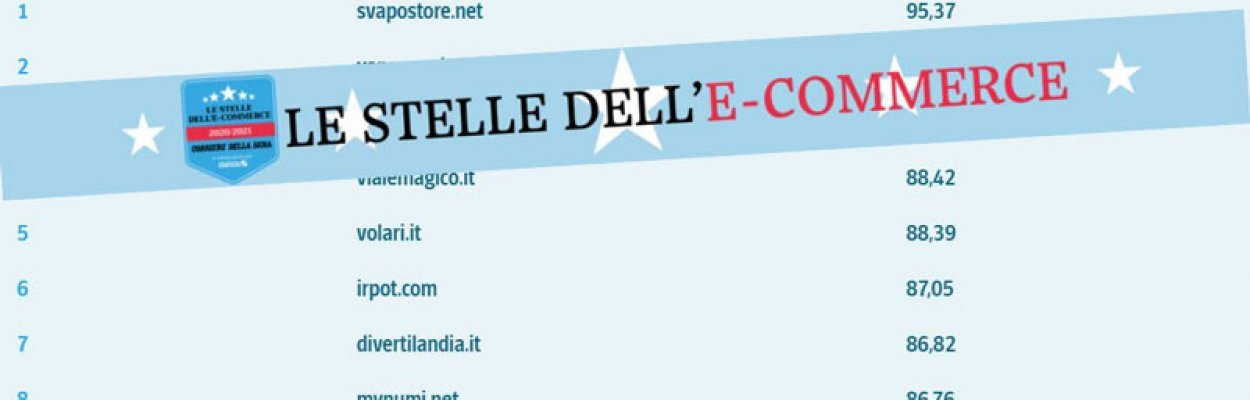 Svapostore nelle 500 eccellenze italiane dell’ecommerce