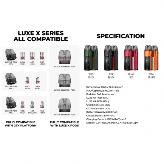 vaporesso luxe xr max resistenza Vaporesso Luxe XR MAX Pod Kit