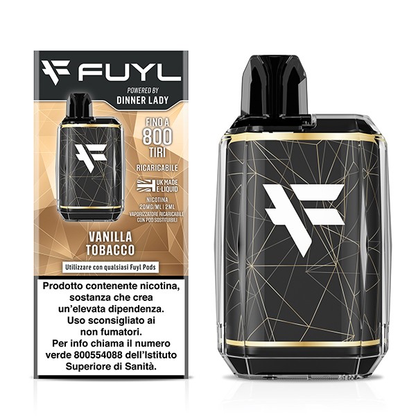 Fuyl Pod Kit Dinner Lady con Pod Vanilla Tobacco 800 puff 20mg/ml