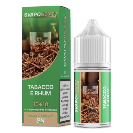 Aroma Shot Tabacco e Rhum 10ml Svaponext