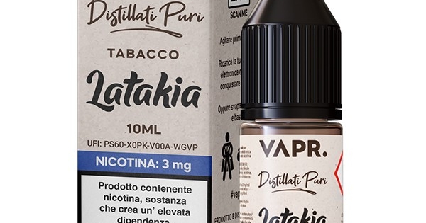Latakia Liquido Pronto 10ml VAPR. Distillati Puri