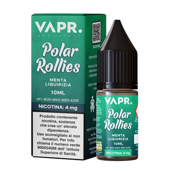 VAPR. Polar Rollies Liquido 10ml Liquirizia e Menta