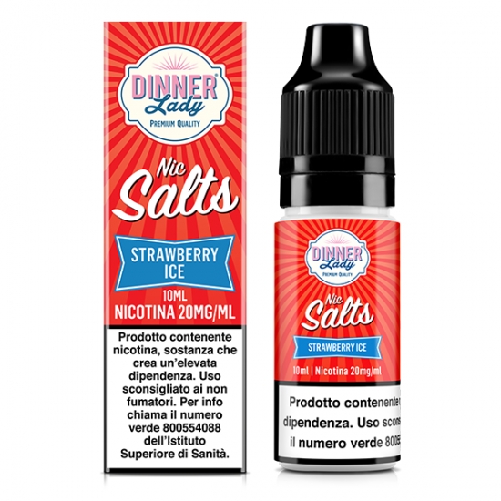 Dinner Lady Nic Salts Strawberry Ice 10ml ✓ Svapo Store