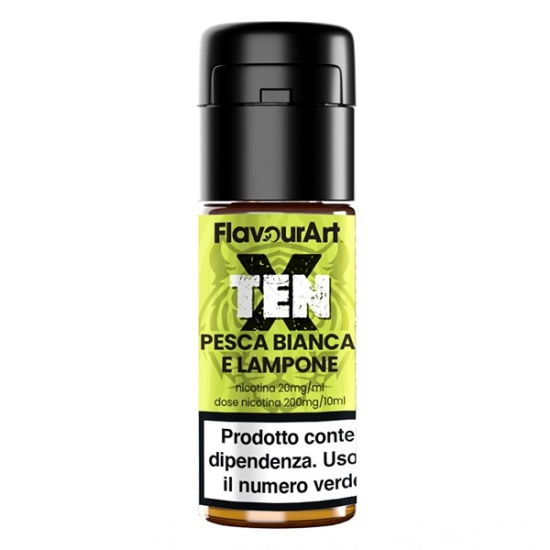 TENX Liquido Pesca bianca lampone 10ml Flavourart
