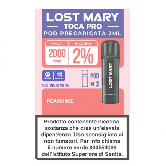 Lost Mary Toca PRO Pod Peach Ice - 2 pod precaricate - Svapo Store